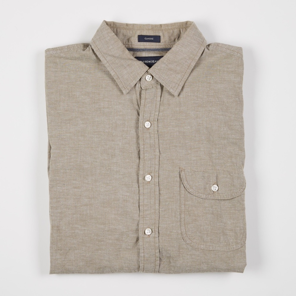 J Crew Long Sleeve Button Down Mens Size Medium